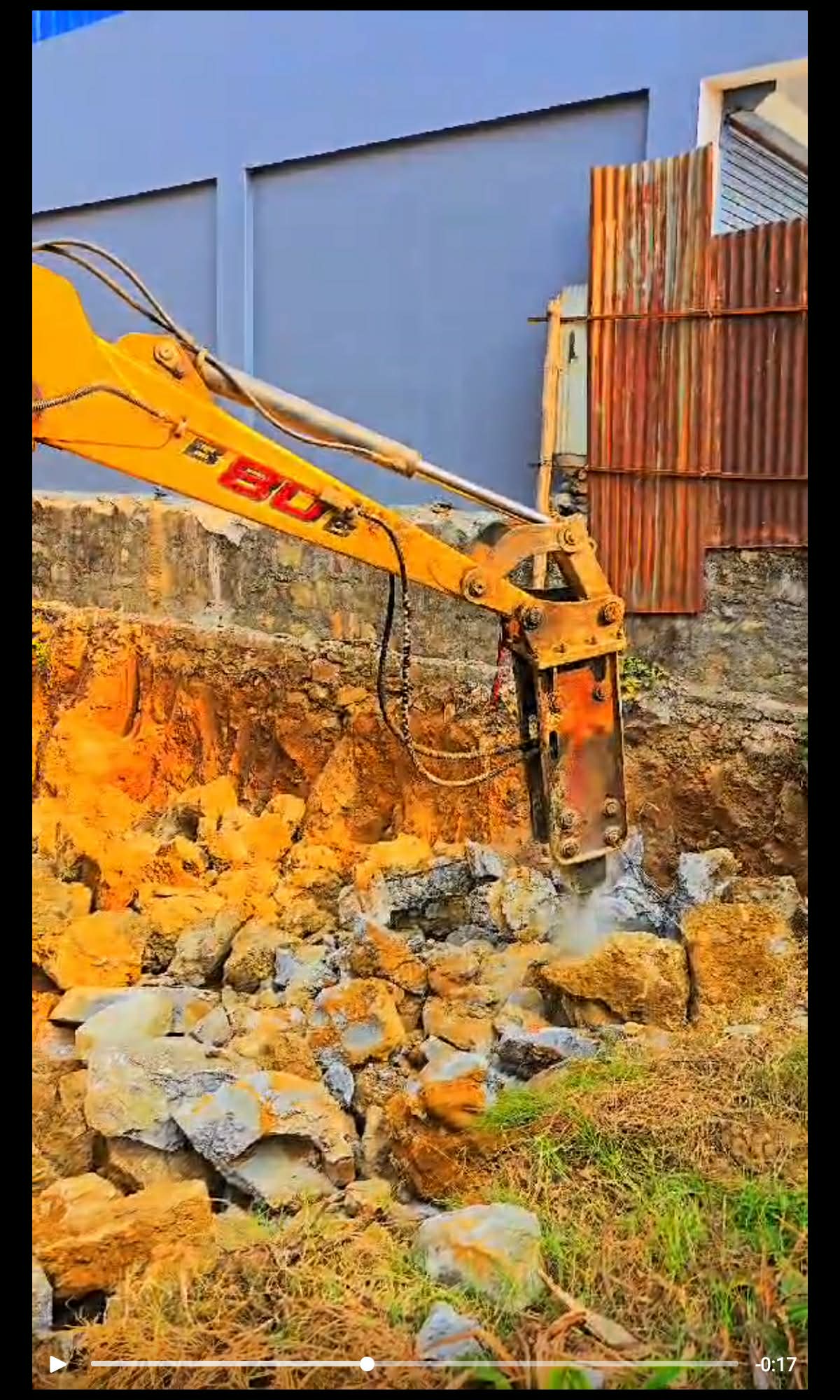 Stone materials prepared for infrastructure work