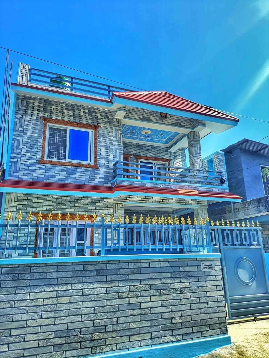 Residential building facade completed by Kamala Construction Pvt. Ltd.