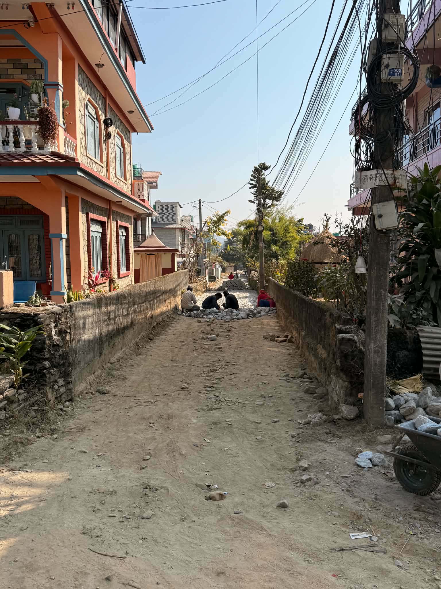 Road work corridor documented by Kamala Construction Pvt. Ltd.